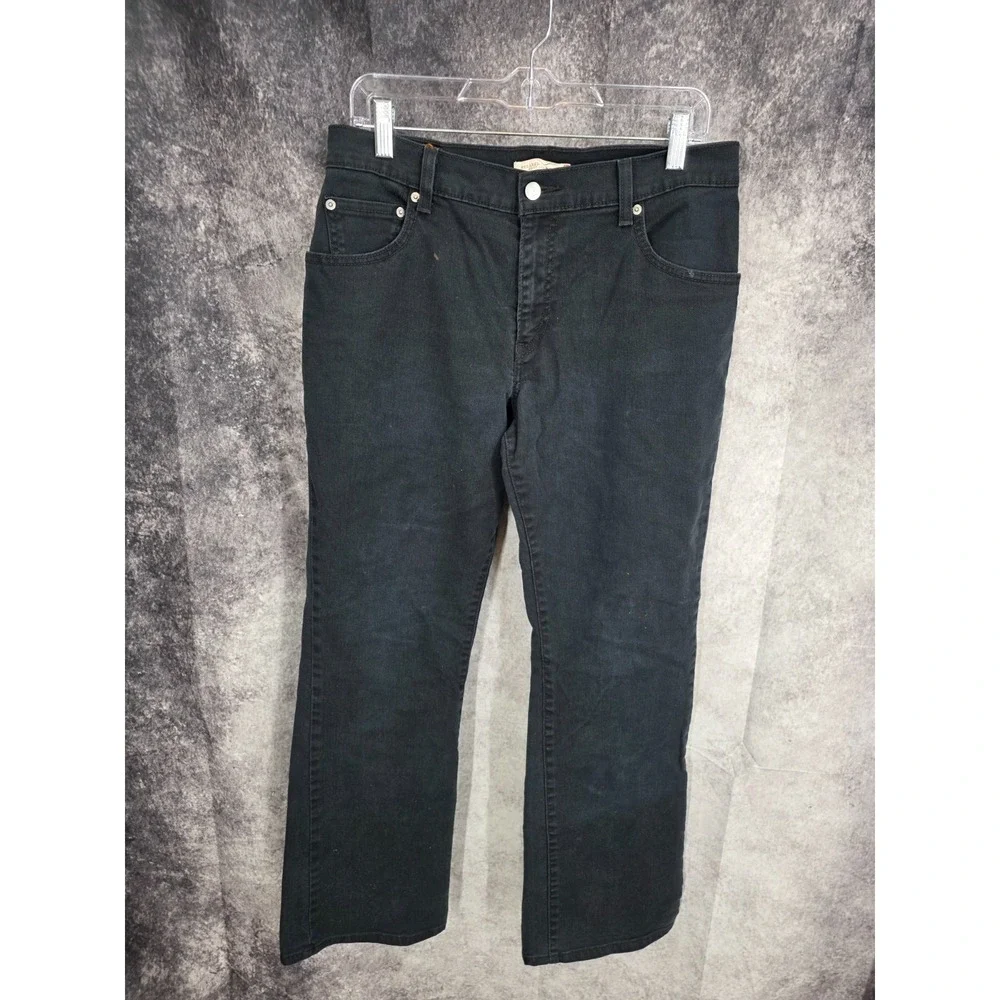 Levis 550 Jeans Womens 30 / 12 Black Relaxed Boot Cut Stretch Mid Rise Dark Wash